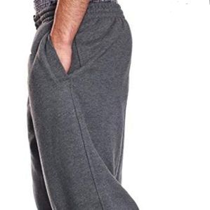Men's Heavy Open hem heather Gray sweat pants